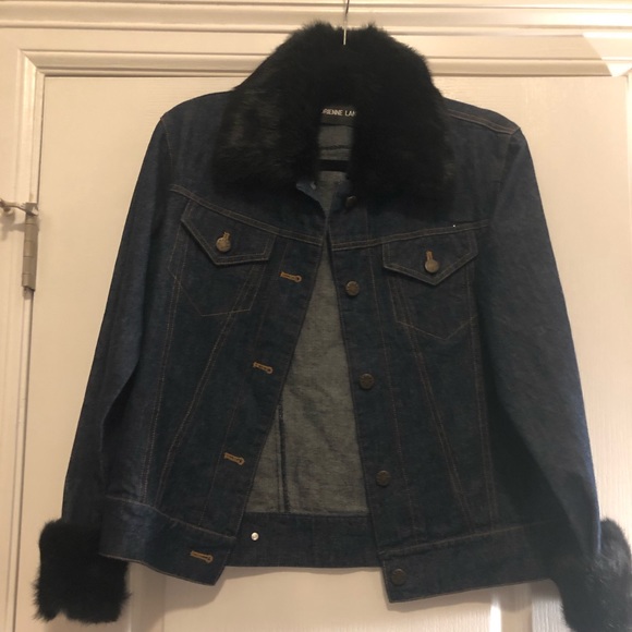fur trim denim jacket